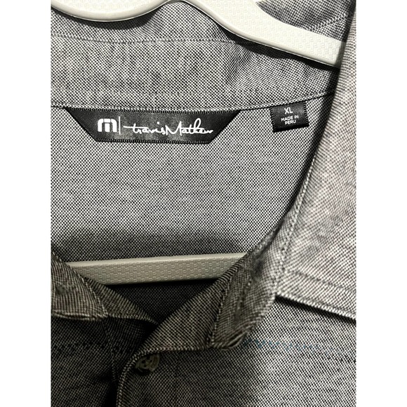 Travis Mathew Pin Stripe Gray Golf Polo Shirt New XL - Picture 3 of 4
